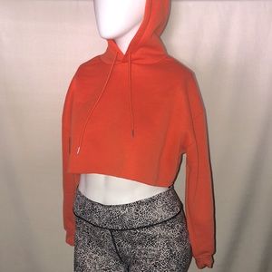 🍊Cropped Oversized Orange Hoodie🍊